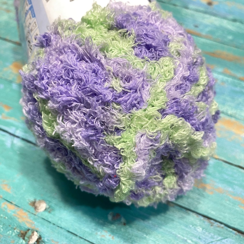 Bernat Pipsqueak Yarn Pixie Pow Purple Green Bulky 5 Polyester 100g 120yds